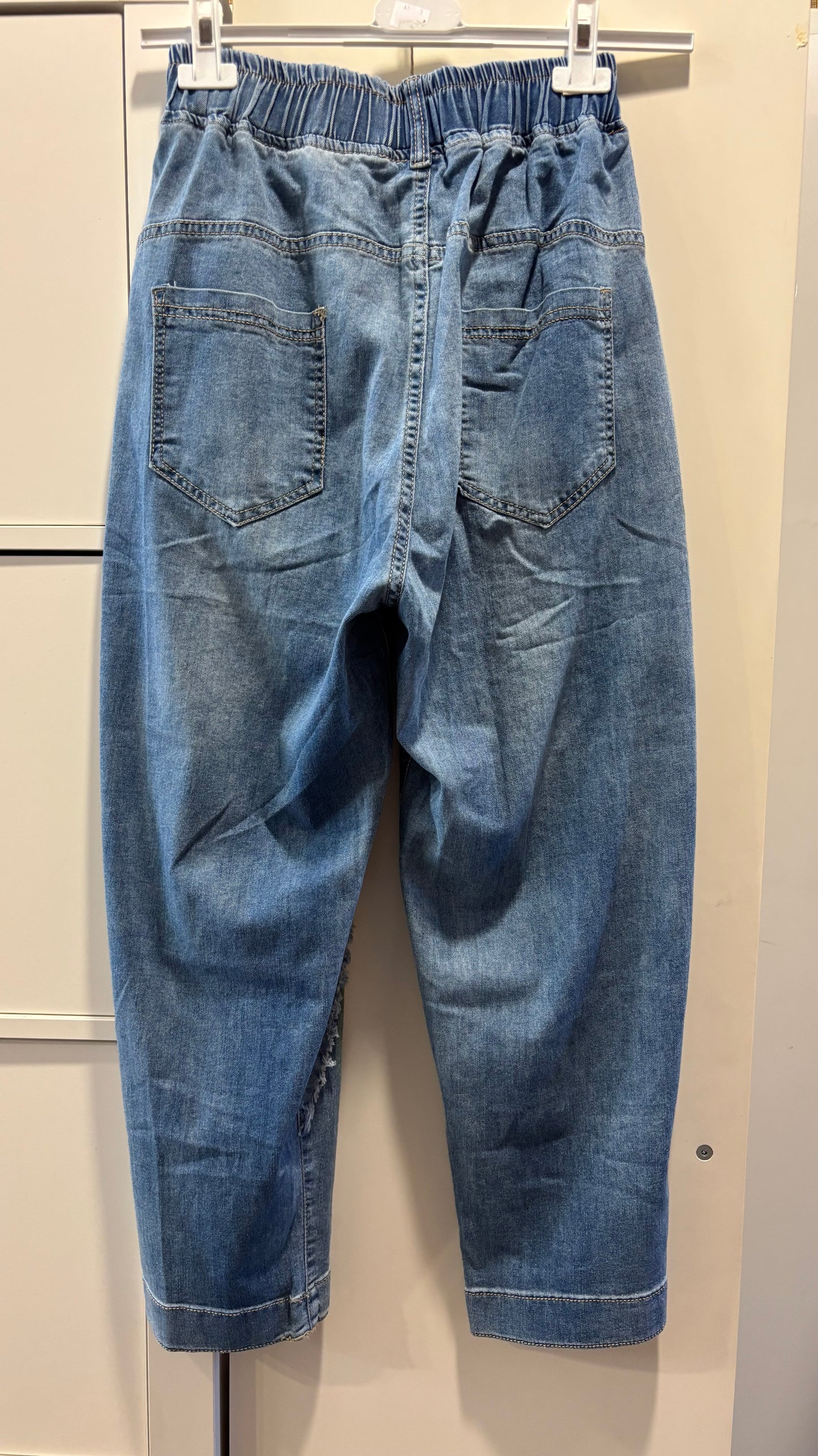 Jeans mit Strassmotiv