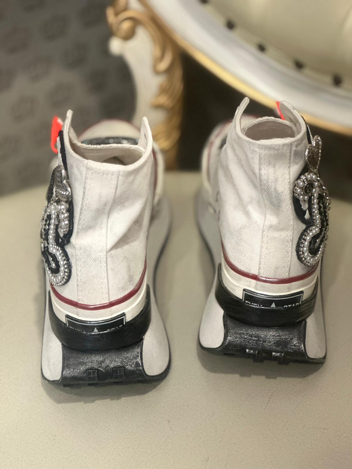 Sneaker NAN-KU Plateau Weiß