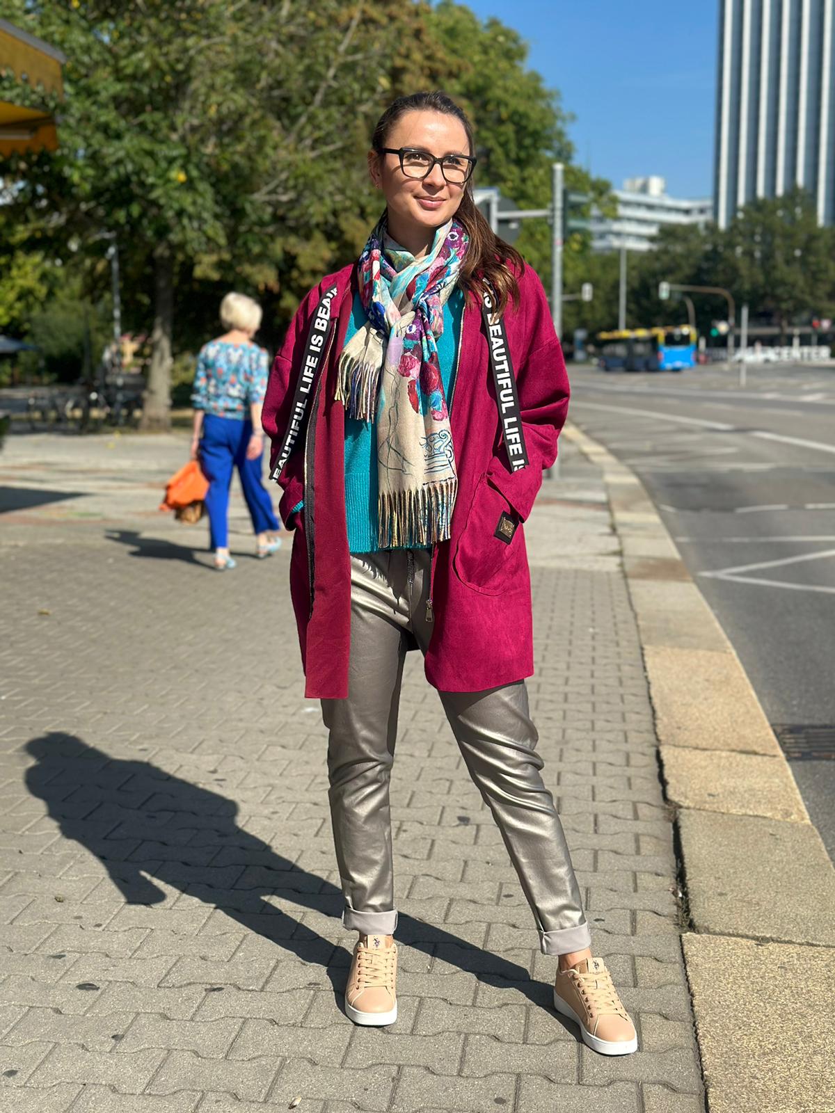 Übergang Jacke Velours