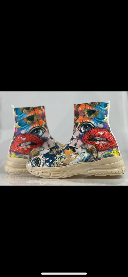 Sneaker mit Glitzer