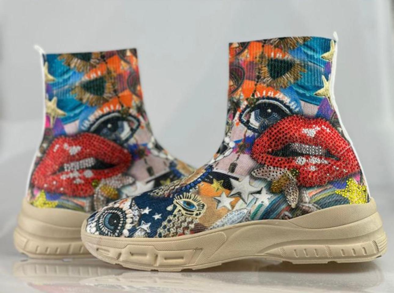 Sneaker mit Glitzer
