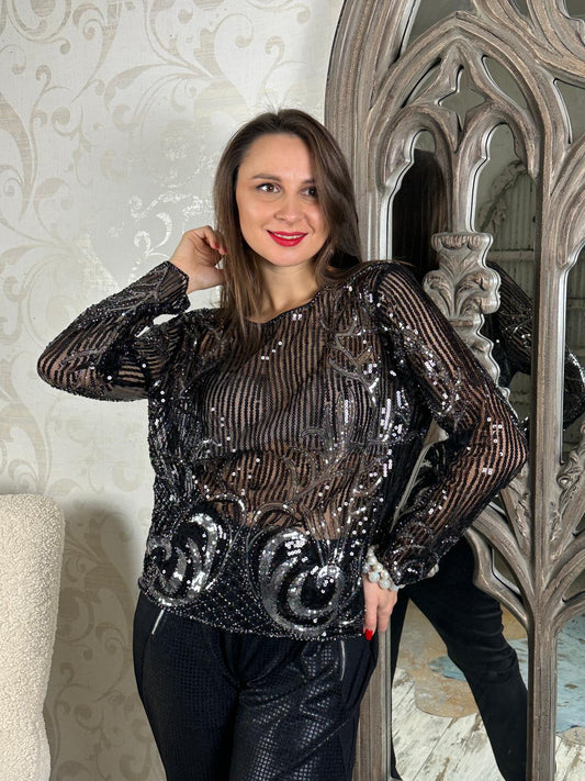Glitzerndes Oberteil
