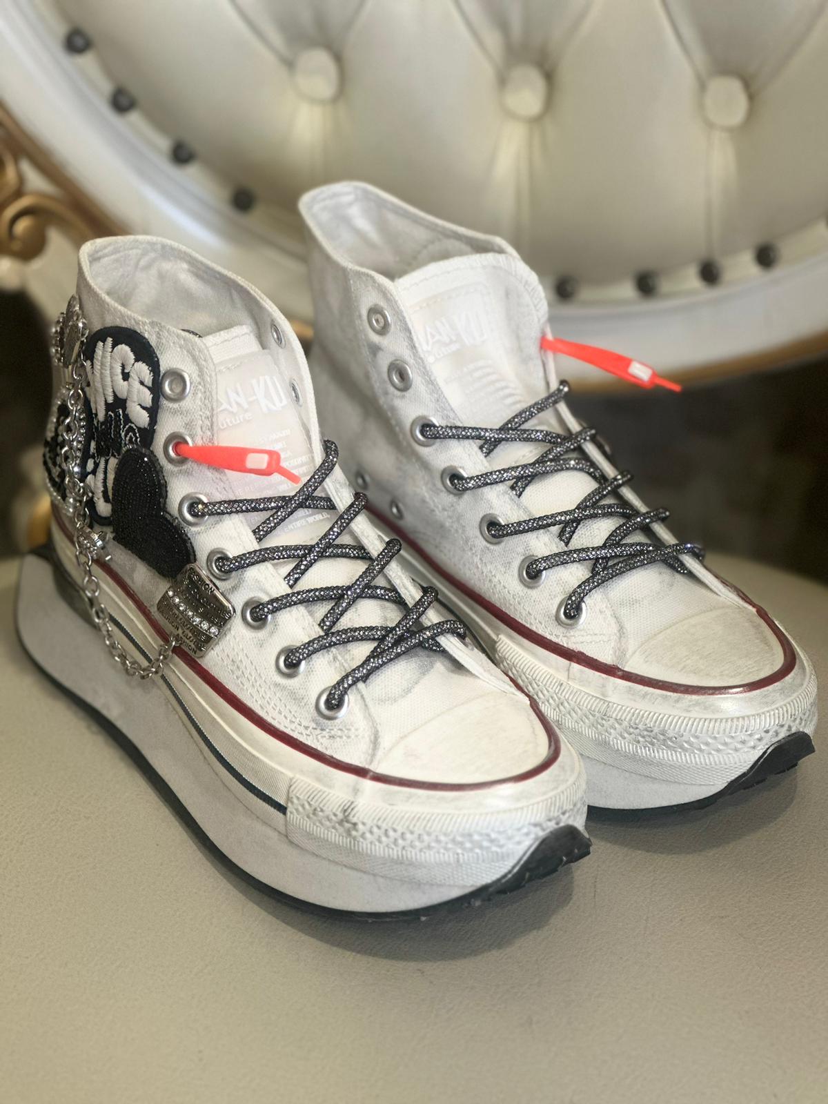 Sneaker NAN-KU Plateau Weiß